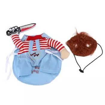 Костюм для косплея собаки, дышащая, регулируемая, новинка, одежда для собак на Хэллоуин, рождественскую вечеринку-косплей S