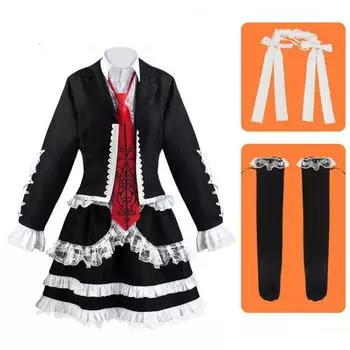 Костюм для косплея Yasuhiro Taeko, костюм Danganronpa Celestia Ludenberg, парики, женская форма Лолиты, юбка, праздничное платье на Хэллоуин XS