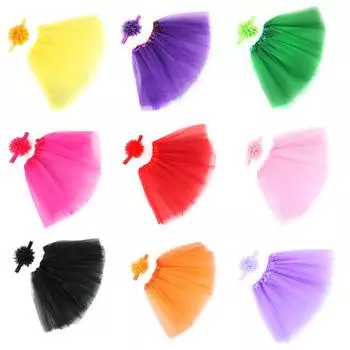 Костюм для младенцев с цветочной повязкой на голову, пачка, скит принцессы, реквизит для фотосъемки новорожденных чёрный