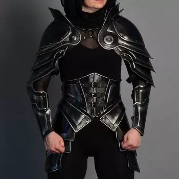 Костюм для охоты на леди из черненой стали Medieval Lady Armor Suit - женский доспех