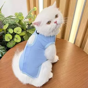 Костюм для отлучения кошек от лизания, восстановительная одежда после операции, мягкий комбинезон для щенков и котят, костюм для стерилизации кошек, жилет для домашних животных, одежда S