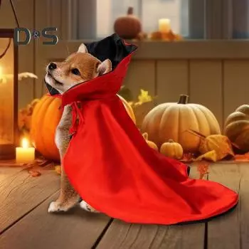 Костюм для питомца на Хэллоуин, регулируемая мягкая накидка ведьмы, праздничный наряд для вечеринки, аксессуар для повседневной одежды, реквизит для фотосессии для маленькой собаки, кошки, котенка красный