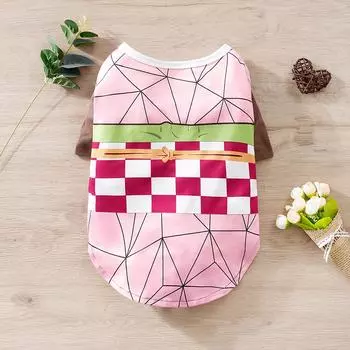 Костюм для питомца Японский аниме Демон Убийца Кот Маленькая Собака Щенок Одежда Мультяшный Костюм M