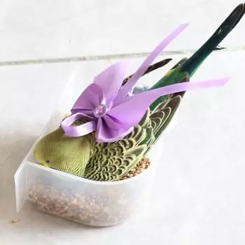 Костюм для попугая с большой бабочкой, дышащая, напечатанная, цветная, одежда для полета птиц, моющийся подгузник с эластичным ремешком для попугая-голубя L красный/белый