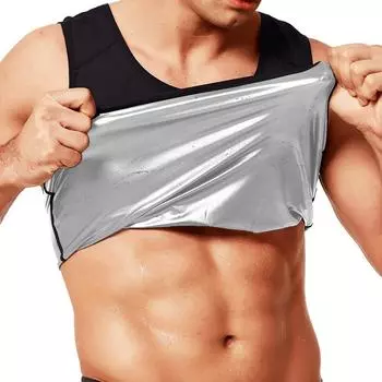 Костюм для сауны для мужчин, тренажер для талии, спортивный жилет, формирователь тела, пуловер для тренировки, корректирующее белье, топы на бретелях, полимерная рубашка для удержания тепла, рубашка для сауны, толстовка для тренировок XL