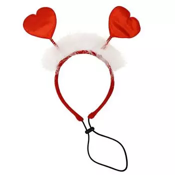 Костюм для собаки на День святого Валентина, повязка на голову в форме сердца для собаки, красный костюм для собаки, праздничные аксессуары ко Дню святого Валентина One Size