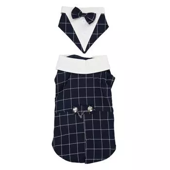 Костюм для свадьбы для питомца с галстуком-бабочкой и узором на подвязке, официальный костюм для вечеринки с собакой на свадьбу, Хэллоуин, день рождения C S
