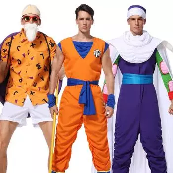 Костюм для вечеринки на Хэллоуин, косплей Пикколо Бик, великий дьявол, флейта, волшебный детский костюм для выступлений, анимационный костюм M оранжевый