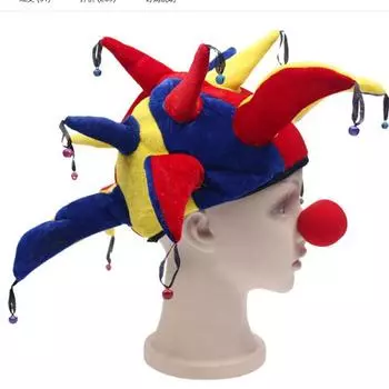 Костюм для вечеринки на Хэллоуин, шляпа шута с колокольчиками для карнавала Марди Гра, тематическая рождественская вечеринка на Хэллоуин Option 1