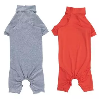 Костюм для восстановления кошек для собак, комбинезон для кошек на четыре ноги, костюм для хирургии котят, защищающий от вылизывания, боди для щенков, ткань для отлучения XS красный