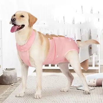 Костюм для восстановления после ранений в брюшную полость, дышащий, предотвращает облизывание послеоперационного тела Pink S