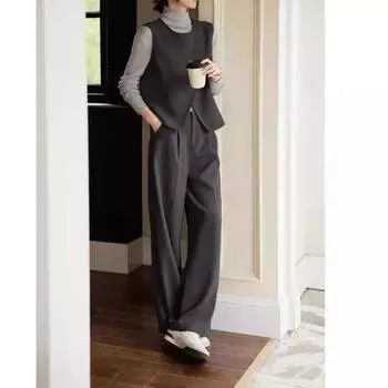 Костюм-двойка и заколка для лошадей для женщин, осенние брюки нового стиля, темперамент, полный комплект нарядов S