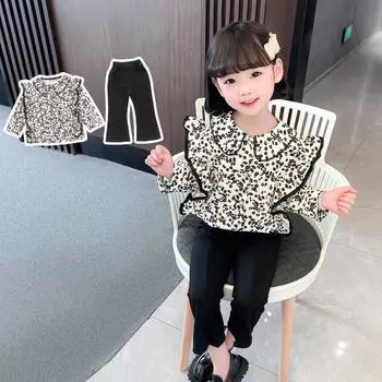 Костюм-двойка Осенний костюм для девочек 130