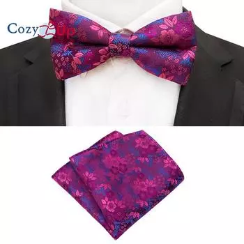 Костюм-двойка с галстуком-бабочкой и нагрудным платком с узором пейсли