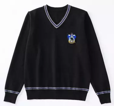 Костюм Гарри Поттера Гриффиндора, один предмет, костюм унисекс с длинным рукавом, в пределах 10 (Равенкло (синий) Свитер, XS) [Дни доставки]