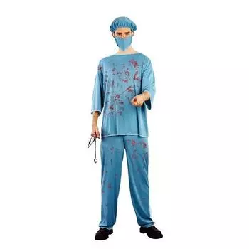 Костюм хирурга жуткий с деталями крови для Хэллоуина и маскарадных мероприятий Male Doctor