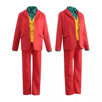 Костюм из 4 предметов, костюмы для косплея, костюм + рубашка + жилет + брюки, полный комплект костюмов для выступлений L красный