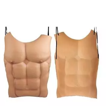 Костюм Косплей Хэллоуин Мужчины Поддельная Кожа Грудь Мышцы Реквизит Украшения Вечеринки Рождество