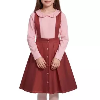 Костюм Кукла Платья для девочек Длинный рукав Вечеринка Подарки для девочек 100 розовый