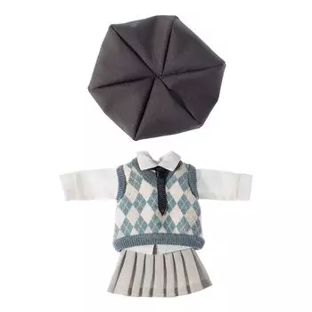 Костюм куклы Obitsu 11 OB11 размером 11 см, школьная форма в британском стиле для девочек и мальчиков, разноцветный комплект из 5 предметов (Девочки, Б)