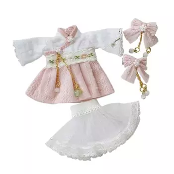 Костюм куклы Obitsu 11 OB11 размером 11 см, китайский костюм ханьфу, комплект из одной части, милый, 3 цвета (розовый)