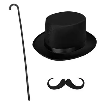 Костюм Лже-фокусника для косплея [COZENTA] Шляпа, Трость, Усы,