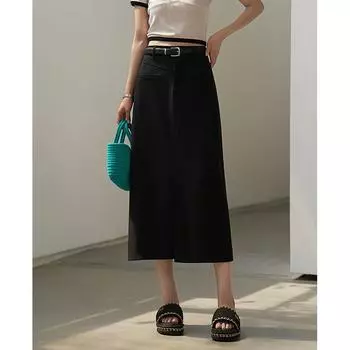 Костюм Mishow, прямая юбка для женщин, летняя ампирная нежная короткая юбка в корейском стиле Versatitle, элегантная юбка, женская одежда MXC15B0026 S