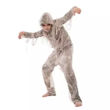 Костюм мумии на Хэллоуин для мальчиков, детское нарядное платье ужасов, детский египетский костюм M