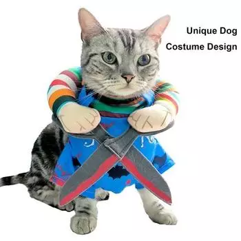 Костюм на Хэллоуин для домашних животных, забавный наряд для кошки с регулируемыми ремнями, костюм в форме ножниц, одежда для косплея на Хэллоуин S