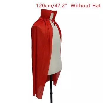 Костюм на Хэллоуин для мужчин, женщин, детей, девочек и мальчиков, взрослых, смерть, страшный дьявол, роль, красная, черная ведьма, длинная накидка-вампир, плащ с капюшоном 5