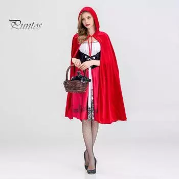Костюм на Хэллоуин, наряд для косплея маленькой ведьмы, красная шляпа, плащ ведьмы, платье, костюм для вечеринки, сценическое шоу, наряд для ролевых игр S