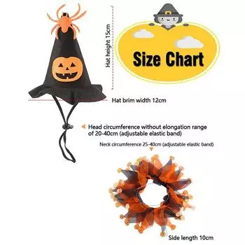 Костюм на Хеллоуин Товары для кошек Головные уборы Вещи Котята Одежда для животных Кепки Аксессуары для домашних животных Одежда для котят Шляпа Косплей M чёрный
