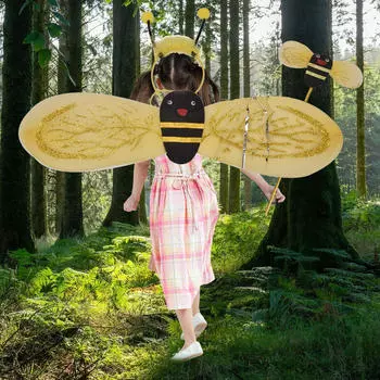 Костюм пчелы крыло легко носить милые подарки фото реквизит с повязкой на голову волшебная трость для детей A