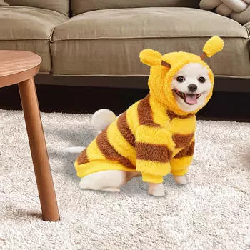Костюм пчелы с капюшоном, украшение для вечеринки, удобная забавная одежда для кошек и щенков, аксессуары для Хэллоуина M