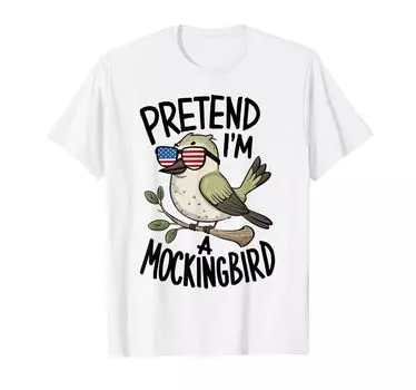 Костюм пересмешника на Хэллоуин для взрослых и детей Футболка с надписью «Я» белый