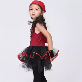 Костюм пирата для девочек на Хэллоуин, пачка, платье принцессы S красный