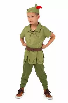 Костюм Питера Пэна из серии «Маленькие приключения», размер XL, можно стирать в стиральной машине, детский костюм для ролевых игр и вечеринок, для детей 7–9 лет