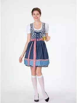 Костюм пивной девушки на Хэллоуин большого размера - Моделирующее фигуру платье горничной для сценического выступления 3XL