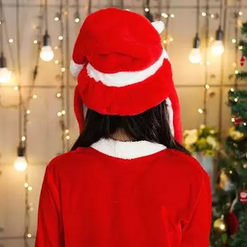 Костюм плюшевая шапка игрушки косплей рождественская Санта игровая шапка новинка шапка ушная движущаяся шапка прыгающая шапка A