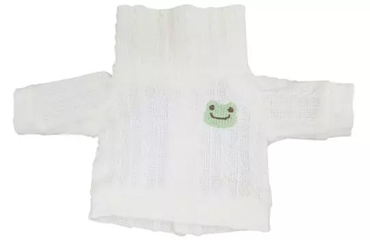 Костюм плюшевого животного, вязаный свитер для куклы Бин [Pickles Frog] PZ43762-42 белый