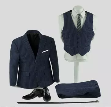 Костюм по фигуре Наряд вечерний и боди не подходит для мускулистых тел Темно-синий 1/6 Аксессуары/Мужской Мужской комплект/Банкетное платье, платье, (голова включена)