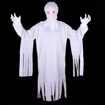 Костюм Призрака с кисточками, накидка для детей и взрослых, костюмы на Хэллоуин, милый плащ на Хэллоуин, карнавальный плащ Adults-Style B