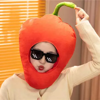 Костюм с красным перцем чили, шляпа, новинка, зимняя теплая одежда для фотосессии, нарядное платье