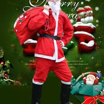 Костюм Санта-Клауса, стильный пояс, милая рождественская шапка, верхние брюки, свободные контрастные цвета, рождественский топ, брюки, Рождественский костюм, костюм красный