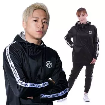Костюм-сауна VENTURass Takeru, тренировочная одежда, верх и низ, моющийся, для мужчин и женщин, для К-1 (Черный, С) чёрный