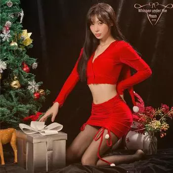 Костюм сексуальной девушки-зайчика 2021 года: Наряд для рождественской и новогодней вечеринки One Size
