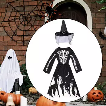 Костюм скелета на Хэллоуин, одежда для фотосессии, реквизит для вечеринки L_without Hat