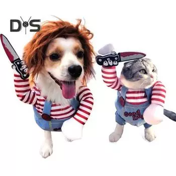 Костюм собаки, забавные товары для домашних животных, милый курьер, астронавт, пиратские костюмы, наряд для косплея, мягкий полиэстер, хлопок, одежда для домашних животных на день Хэллоуина M