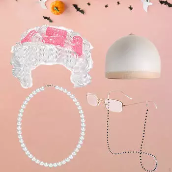 Костюм старой леди для женщин, очки для бабушки, ролевые игры, косплей на Хэллоуин