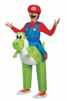 Костюм Super Mario Brothers Mario Cosplay Kigurumi Style Yoshi Set Маскировка Kigurumi Game Character Дети Дети Дети [Предмет]